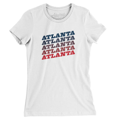 Atlanta Vintage Repeat Women's T-Shirt-White-Allegiant Goods Co. Vintage Sports Apparel