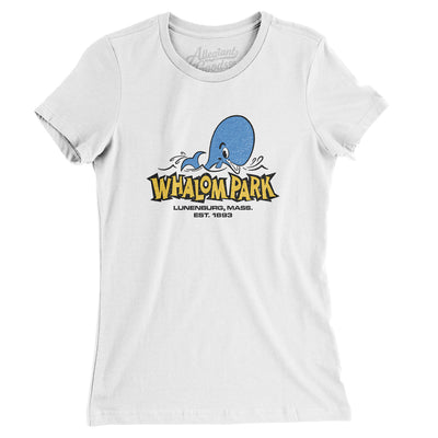 Whalom Park Amusement Park Women's T-Shirt-White-Allegiant Goods Co. Vintage Sports Apparel