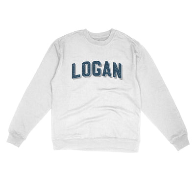 Logan Varsity Midweight Crewneck Sweatshirt-White-Allegiant Goods Co. Vintage Sports Apparel
