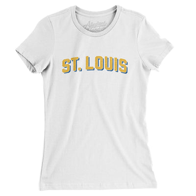 St Louis Varsity Women's T-Shirt-White-Allegiant Goods Co. Vintage Sports Apparel