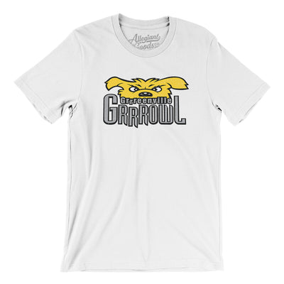 Greenville Grrrowl Hockey Men/Unisex T-Shirt-White-Allegiant Goods Co. Vintage Sports Apparel
