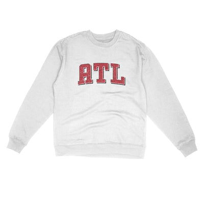 ATL Varsity Midweight Crewneck Sweatshirt-White-Allegiant Goods Co. Vintage Sports Apparel