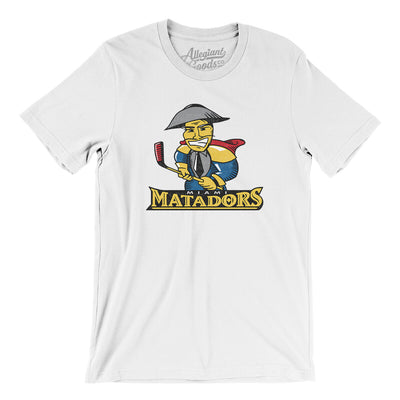 Miami Matadors Men/Unisex T-Shirt-White-Allegiant Goods Co. Vintage Sports Apparel