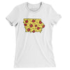 Iowa Pizza State Women's T-Shirt-White-Allegiant Goods Co. Vintage Sports Apparel
