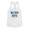 We Dem Boys Women's Racerback Tank-White-Allegiant Goods Co. Vintage Sports Apparel