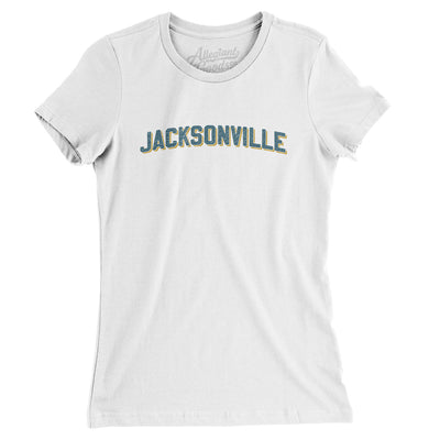 Jacksonville Varsity Women's T-Shirt-White-Allegiant Goods Co. Vintage Sports Apparel
