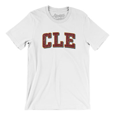Cle Varsity Men/Unisex T-Shirt-White-Allegiant Goods Co. Vintage Sports Apparel