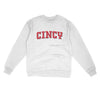 Cincy Varsity Midweight Crewneck Sweatshirt-White-Allegiant Goods Co. Vintage Sports Apparel
