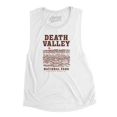 Death Valley National Park Women's Flowey Scoopneck Muscle Tank-White-Allegiant Goods Co. Vintage Sports Apparel