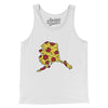 Alaska Pizza State Men/Unisex Tank Top-White-Allegiant Goods Co. Vintage Sports Apparel