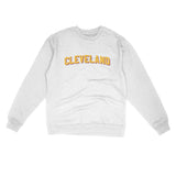 Cleveland Varsity Midweight Crewneck Sweatshirt-White-Allegiant Goods Co. Vintage Sports Apparel