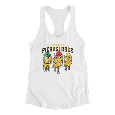 I’m Just Here For The Pierogi Race Women's Racerback Tank-Allegiant Goods Co. Vintage Sports Apparel