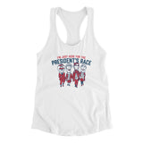 I’m Just Here For The Presidents Race Women's Racerback Tank-Allegiant Goods Co. Vintage Sports Apparel