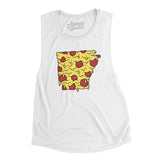Arkansas Pizza State Women's Flowey Scoopneck Muscle Tank-Allegiant Goods Co. Vintage Sports Apparel