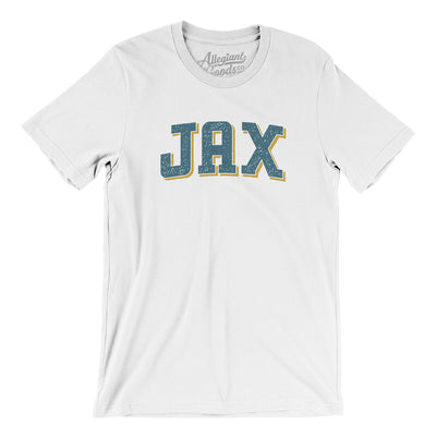Jax Varsity Men/Unisex T-Shirt-White-Allegiant Goods Co. Vintage Sports Apparel