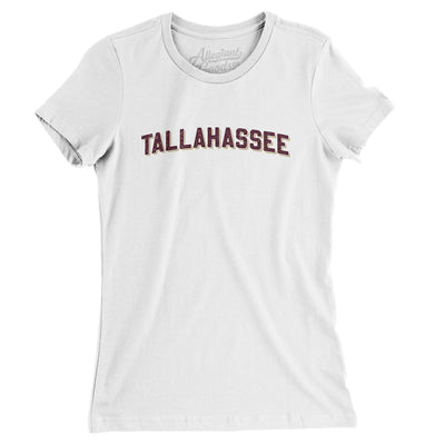 Tallahassee Varsity Women's T-Shirt-White-Allegiant Goods Co. Vintage Sports Apparel