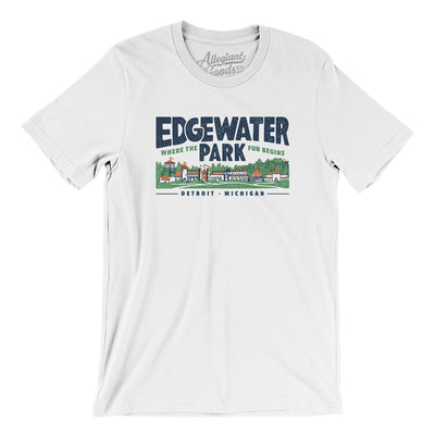 Edgewater Park Men/Unisex T-Shirt-White-Allegiant Goods Co. Vintage Sports Apparel