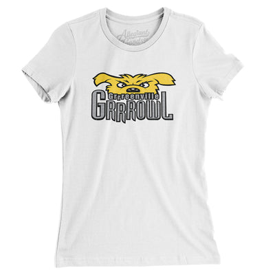 Greenville Grrrowl Hockey Women's T-Shirt-White-Allegiant Goods Co. Vintage Sports Apparel