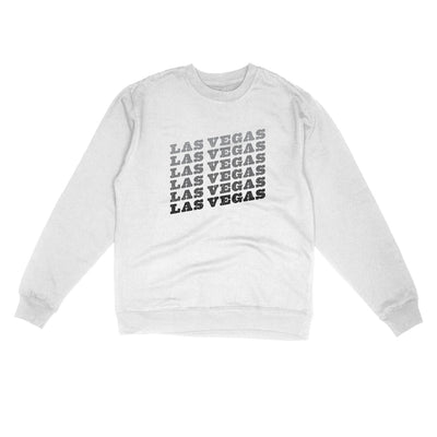 Las Vegas Vintage Repeat Midweight Crewneck Sweatshirt-White-Allegiant Goods Co. Vintage Sports Apparel