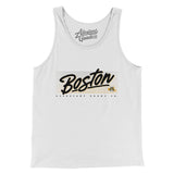 Boston Retro Men/Unisex Tank Top-White-Allegiant Goods Co. Vintage Sports Apparel