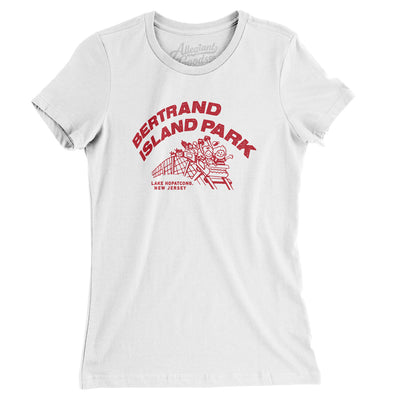 Bertrand Island Amusement Park New Jersey Women's T-Shirt-White-Allegiant Goods Co. Vintage Sports Apparel