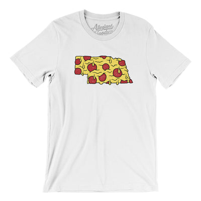 Nebraska Pizza State Men/Unisex T-Shirt-White-Allegiant Goods Co. Vintage Sports Apparel