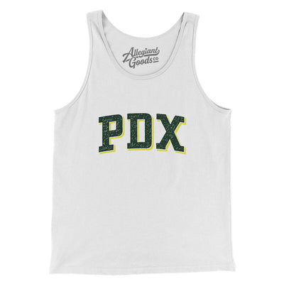 Pdx Varsity Men/Unisex Tank Top-White-Allegiant Goods Co. Vintage Sports Apparel