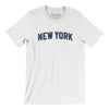 New York Varsity Men/Unisex T-Shirt-White-Allegiant Goods Co. Vintage Sports Apparel