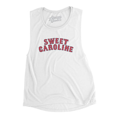 Boston Sweet Caroline Women's Flowey Scoopneck Muscle Tank-Allegiant Goods Co. Vintage Sports Apparel