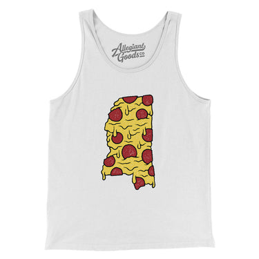 Mississippi Pizza State Men/Unisex Tank Top-Allegiant Goods Co. Vintage Sports Apparel