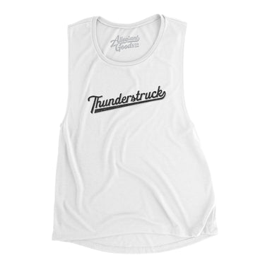 Chicago Thunderstruck Women's Flowey Scoopneck Muscle Tank-White-Allegiant Goods Co. Vintage Sports Apparel