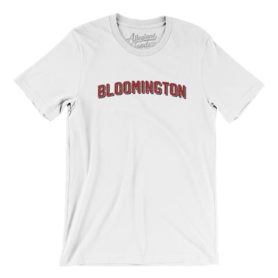 Bloomington Indiana Varsity Men/Unisex T-Shirt-White-Allegiant Goods Co. Vintage Sports Apparel