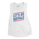 Let's Go Buffalo Women's Flowey Scoopneck Muscle Tank-Allegiant Goods Co. Vintage Sports Apparel