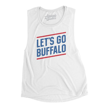 Let's Go Buffalo Women's Flowey Scoopneck Muscle Tank-Allegiant Goods Co. Vintage Sports Apparel