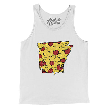 Arkansas Pizza State Men/Unisex Tank Top-Allegiant Goods Co. Vintage Sports Apparel