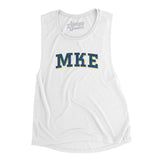 Mke Varsity Women's Flowey Scoopneck Muscle Tank-White-Allegiant Goods Co. Vintage Sports Apparel