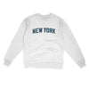 New York Varsity Midweight Crewneck Sweatshirt-White-Allegiant Goods Co. Vintage Sports Apparel