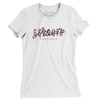 Atlanta Overprint Women's T-Shirt-White-Allegiant Goods Co. Vintage Sports Apparel