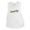 Green Bay Retro Women's Flowey Scoopneck Muscle Tank-White-Allegiant Goods Co. Vintage Sports Apparel