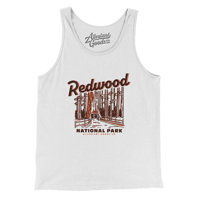Redwood National Park Men/Unisex Tank Top-White-Allegiant Goods Co. Vintage Sports Apparel