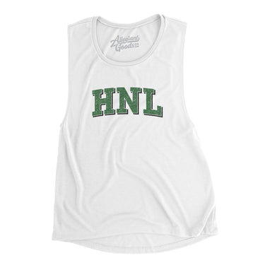 Hnl Varsity Women's Flowey Scoopneck Muscle Tank-White-Allegiant Goods Co. Vintage Sports Apparel