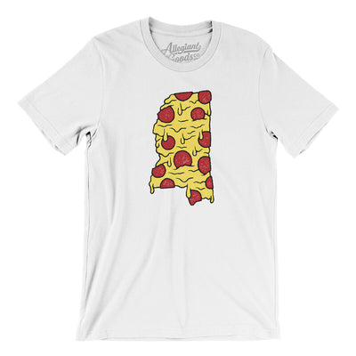 Mississippi Pizza State Men/Unisex T-Shirt-White-Allegiant Goods Co. Vintage Sports Apparel