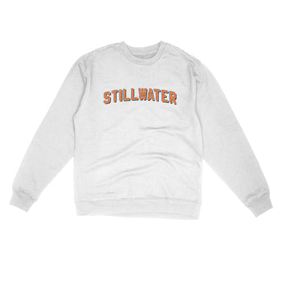 Stillwater Varsity Midweight Crewneck Sweatshirt-White-Allegiant Goods Co. Vintage Sports Apparel
