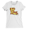 Louisiana Pizza State Women's T-Shirt-White-Allegiant Goods Co. Vintage Sports Apparel