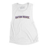 Baton Rouge Varsity Women's Flowey Scoopneck Muscle Tank-White-Allegiant Goods Co. Vintage Sports Apparel
