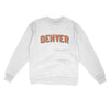 Denver Varsity Midweight Crewneck Sweatshirt-White-Allegiant Goods Co. Vintage Sports Apparel