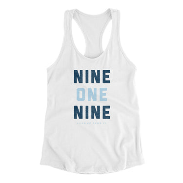 Raliegh 919 Women's Racerback Tank-Allegiant Goods Co. Vintage Sports Apparel