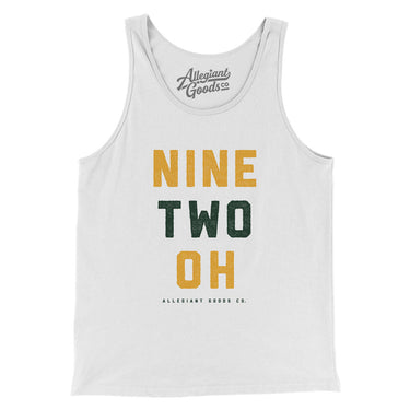 Green Bay 920 Area Code Men/Unisex Tank Top-White-Allegiant Goods Co. Vintage Sports Apparel