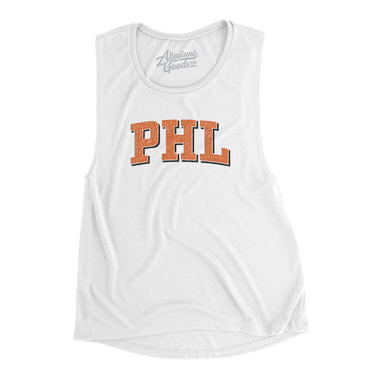 Phl Varsity Women's Flowey Scoopneck Muscle Tank-White-Allegiant Goods Co. Vintage Sports Apparel