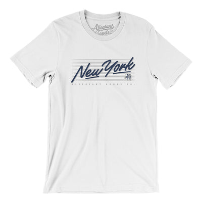 New York Retro Men/Unisex T-Shirt-White-Allegiant Goods Co. Vintage Sports Apparel